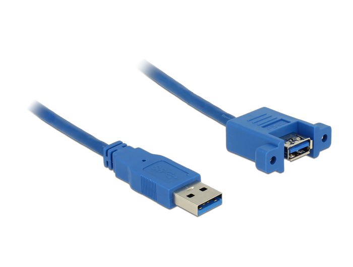 Kabel USB 3.0 Typ-A Stecker an USB 3.0 Typ-A Buchse zum Einbau 1m, Delock® [85112]