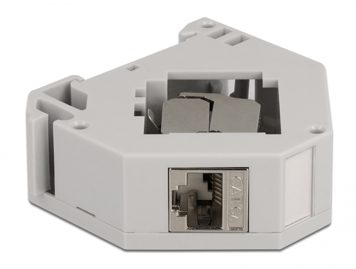 Hutschienenadapter mit Keystone Modul RJ45 Buchse Cat.6A LSA, Delock® [86014]
