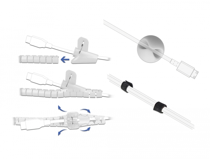 Kabelmanagement Set 5 Stück, Delock® [18392]