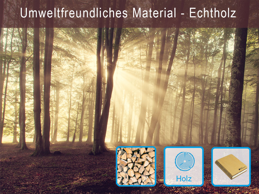 LED Lightbook [L] ahornfarben, 165 x 125 x 25 mm, Good Connections®