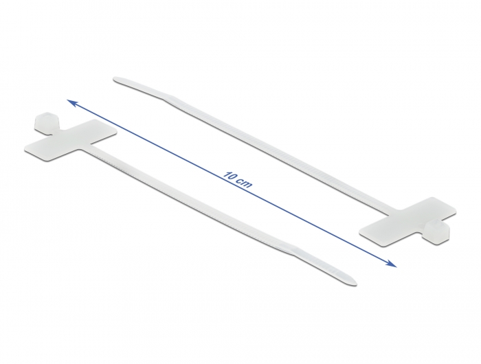 Kabelbinder mit Beschriftungsfeld L 100 x B 2,5 mm weiß 10 Stück, Delock® [18954]