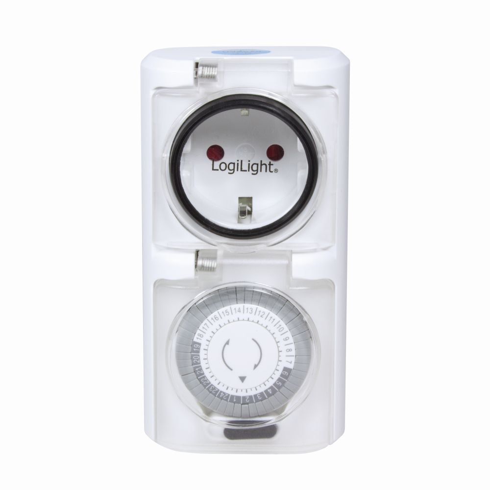 Mechanische Zeitschaltuhr, 2er Set, IP44, Outdoor, LogiLink® [ET0006A]