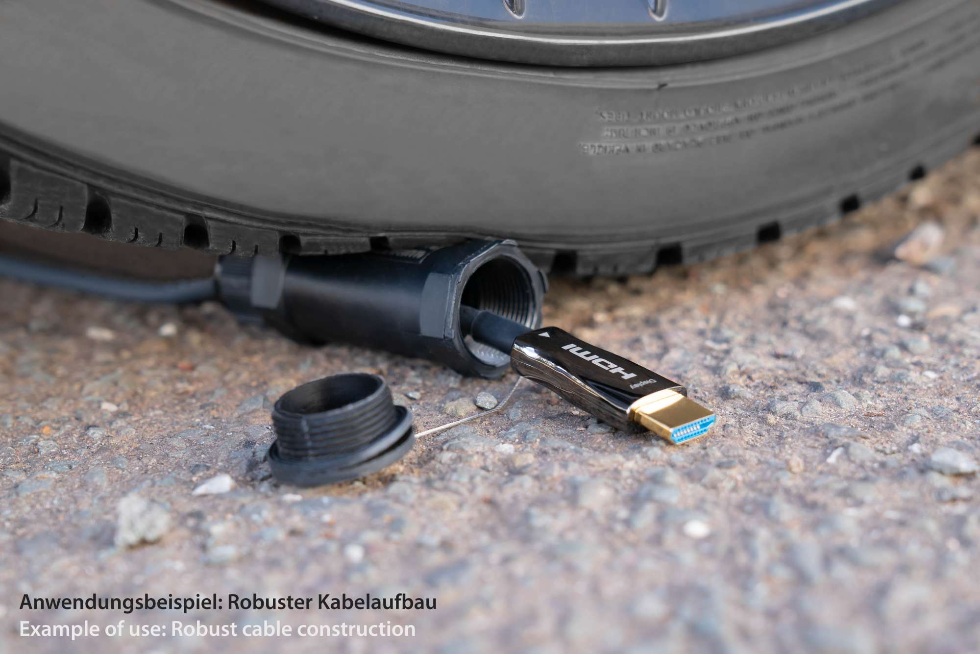 AOC Hybrid High-Speed HDMI® 2.0b, stahlarmiert, 4K @60Hz, 18 GBit/s, schwarz, 70m, PYTHON® Series