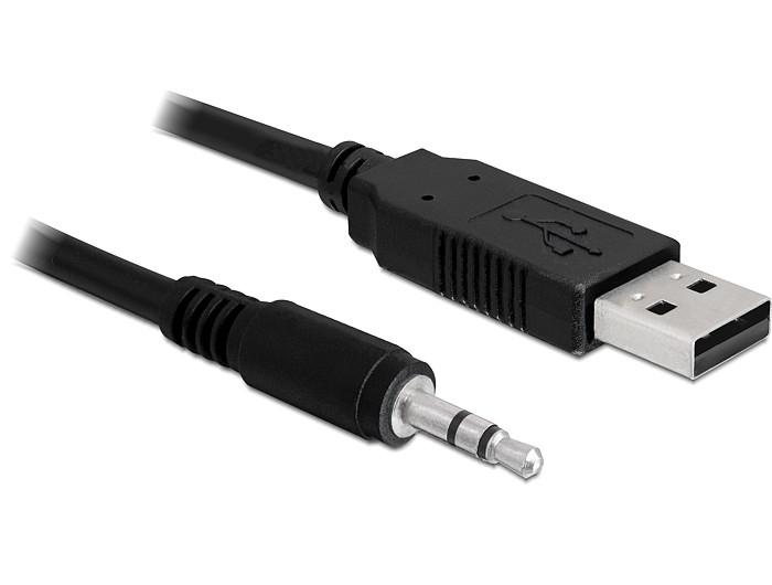 Konverter, USB 2.0 Stecker an Seriell-TTL 3,5 mm Klinke, 1,8 m, (5 V), Delock® [83115]