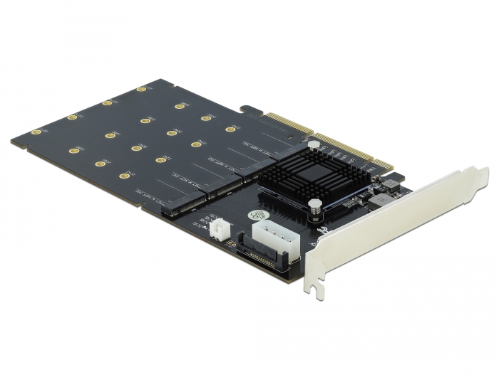 PCI Express x8 / x16 Karte an 4 x intern NVMe M.2 Key M, Delock® [90409]