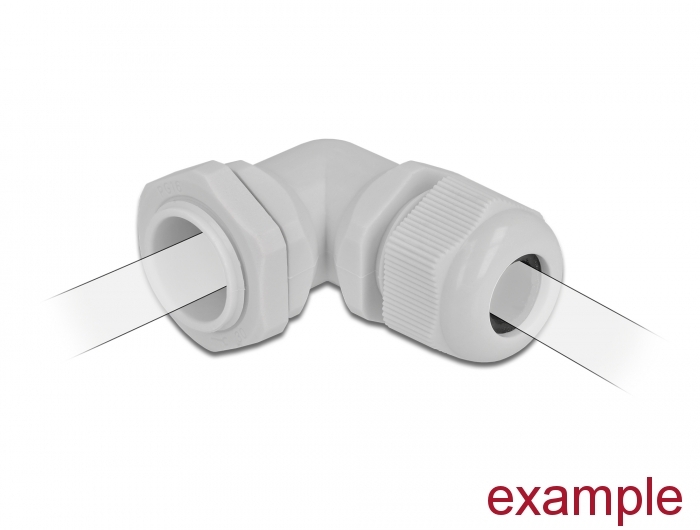 Kabelverschraubung 90° gewinkelt PG29 grau, Delock® [60338]