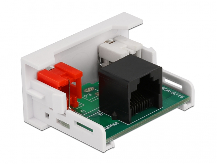 Easy 45 Modul 2 x Cinch Buchse zu RJ45 Buchse 22,5 x 45 mm, Delock® [81341]