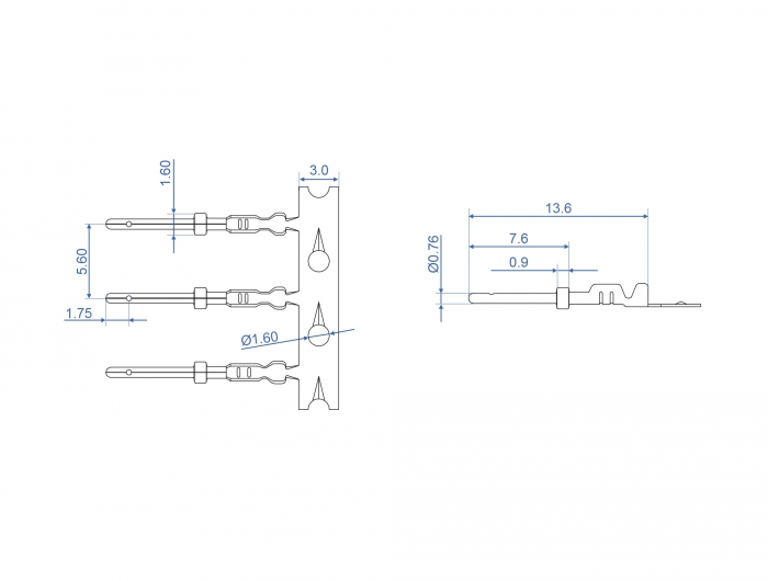 Crimp-Kontakte für D-Sub HD Crimp Stecker 40 Stück, Delock® [66732]