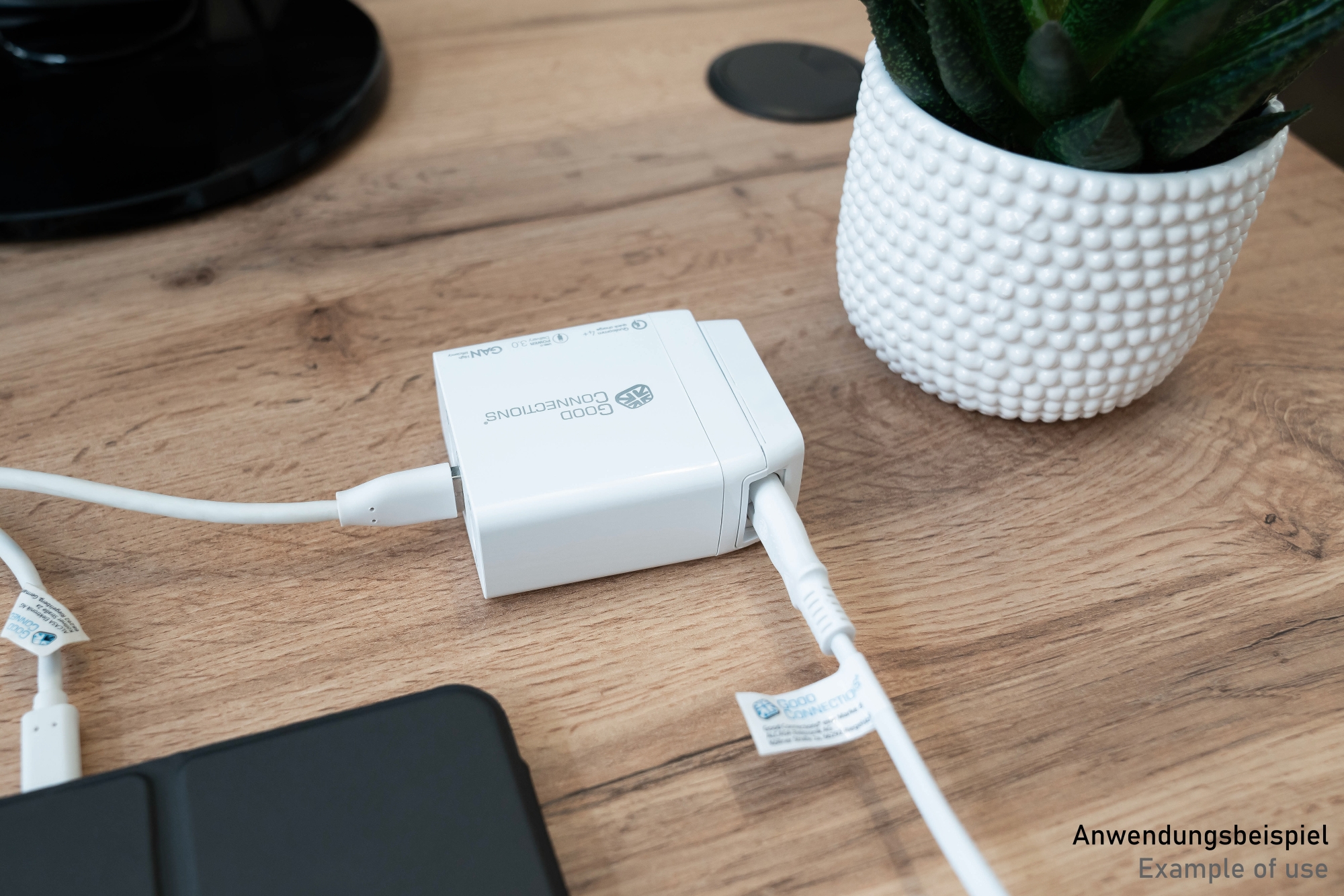 Netzkabeladapter für Good Connections® Ladegeräte (PCA-WxxxW), weiß