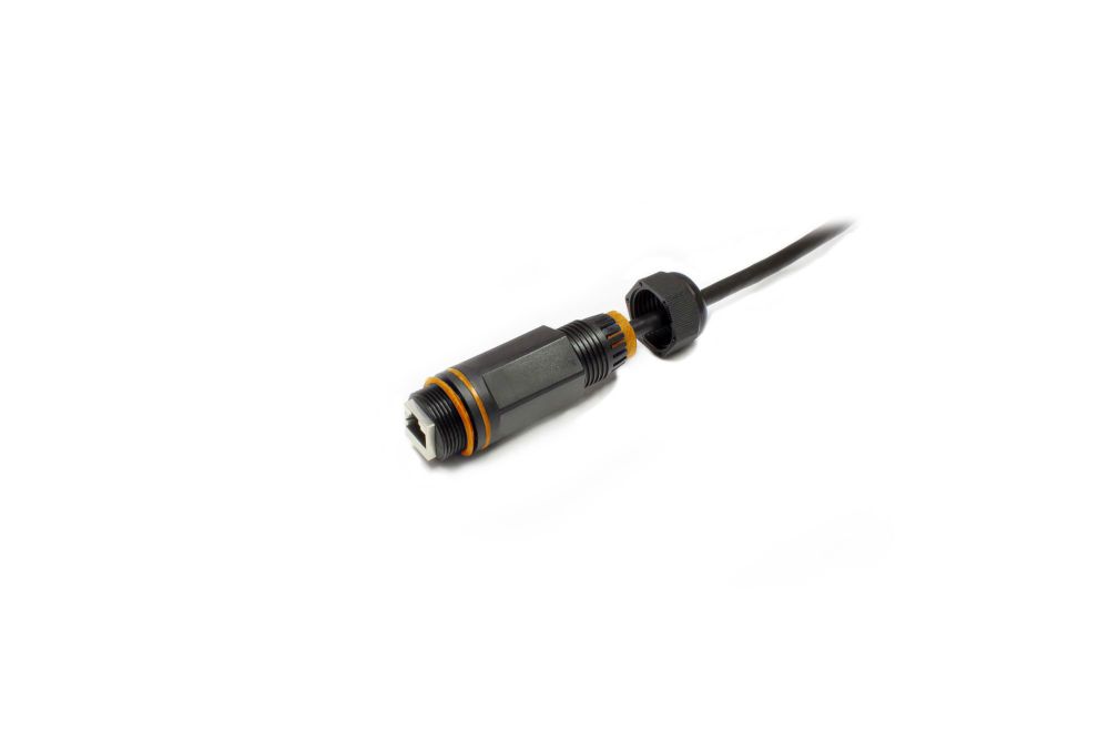 Patchkabelkupplung, Outdoor (IP67), Cat. 6A, RJ45, vollgeschirmt, schwarz, Good Connections®