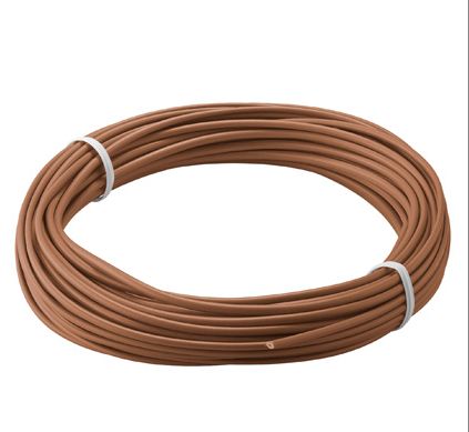 Kupferlitze isoliert, 10M, 1x0,14mm, braun, Good Connections®