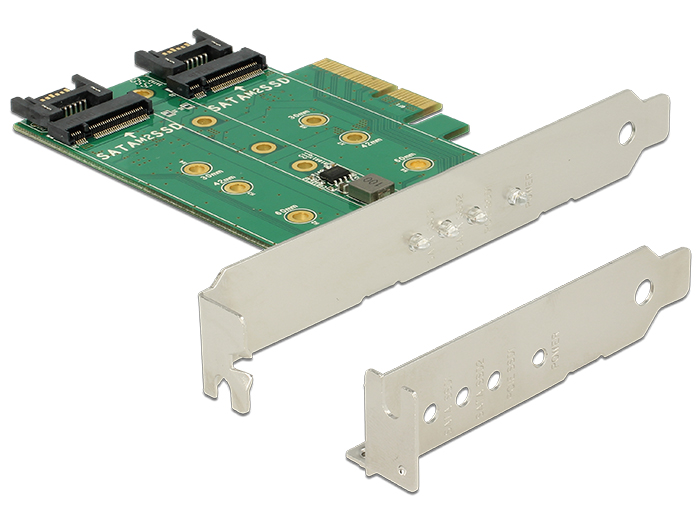PCI Express Karte an 3x M.2 Slot – Low Profile Form Faktor, Delock® [89518]