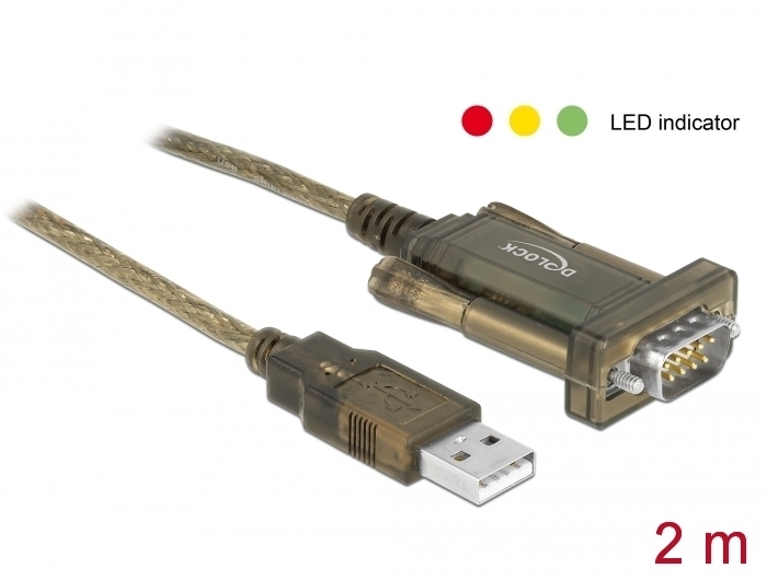 Adapter USB 2.0 Typ-A an1 x Seriell DB9 RS-232, Delock® [64073]
