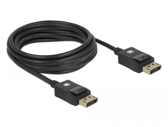 Koaxiales DisplayPort Kabel 8K 60 Hz, schwarz, 4 m, Delock® [85303]