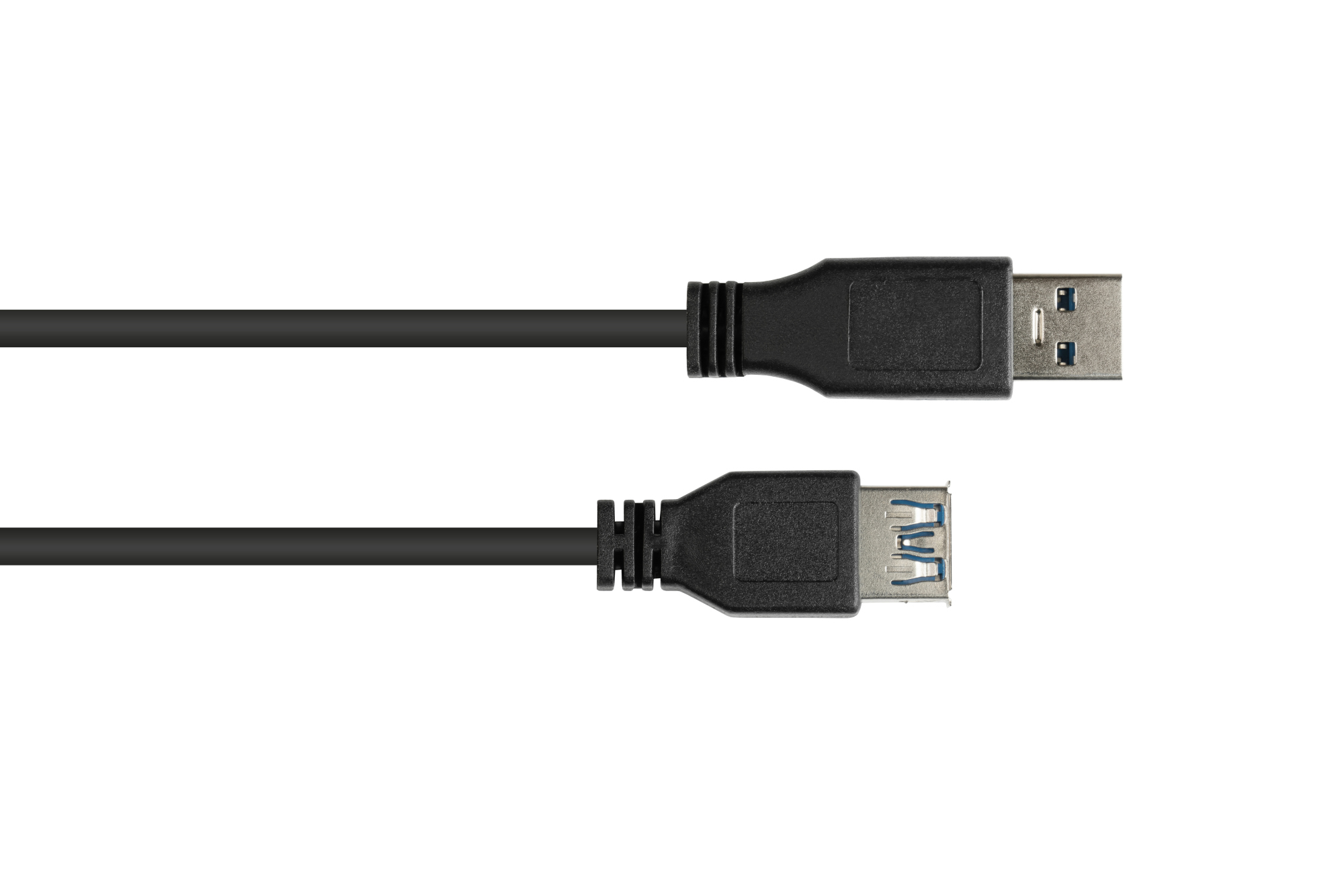 Verlängerungskabel USB 3.0 Stecker A an Buchse A, schwarz, 0,5m, Good Connections®