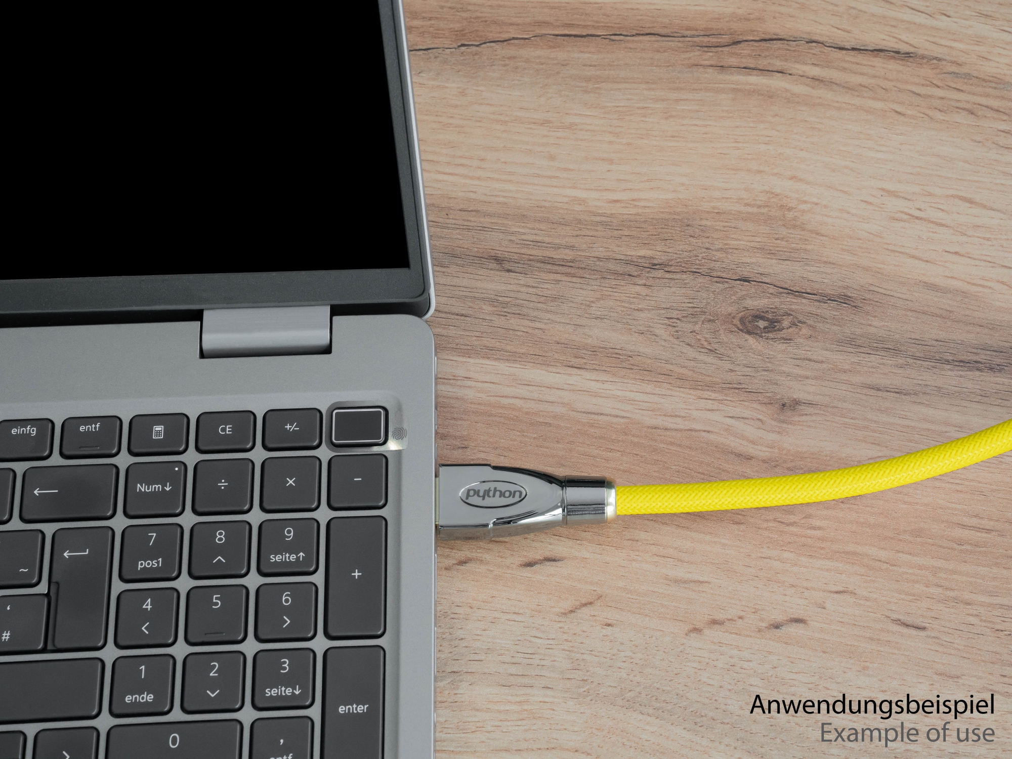 Anschlusskabel HDMI® 2.0 Kabel 4K2K / UHD 60Hz, 24K vergoldete Kontakte, OFC, Nylongeflecht gelb, 2m, PYTHON® Series