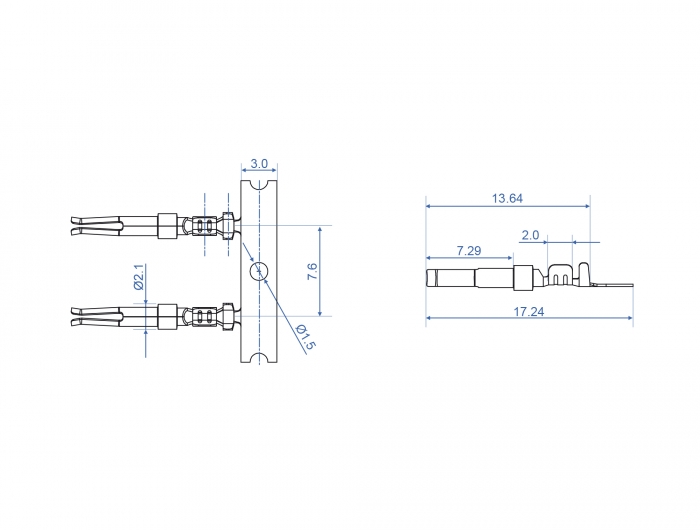 Crimp-Kontakte für D-Sub Crimp Buchse 40 Stück, Delock® [66727]