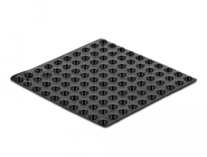 Gummifüße rund selbstklebend 5 x 2 mm 100 Stück schwarz, Delock® [18306]