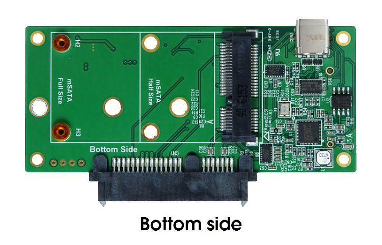 USB 3.1 (Gen.2) Micro-B zu M.2 NFGG & mSATA & SATA3 Karte, Exsys® [EX-3676]