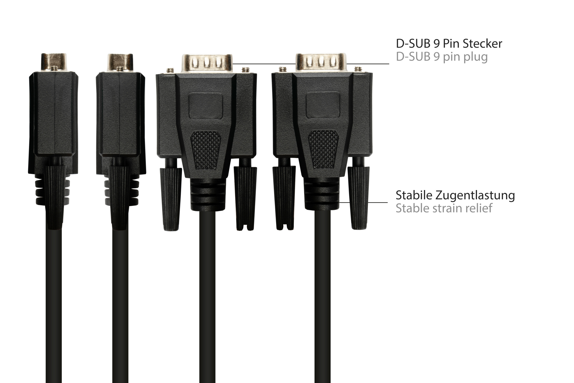 Adapterkabel RJ45 Buchse an RS232 seriell D-SUB 9-Pol Stecker, 1:1, schwarz, 0,1m, Good Connections®