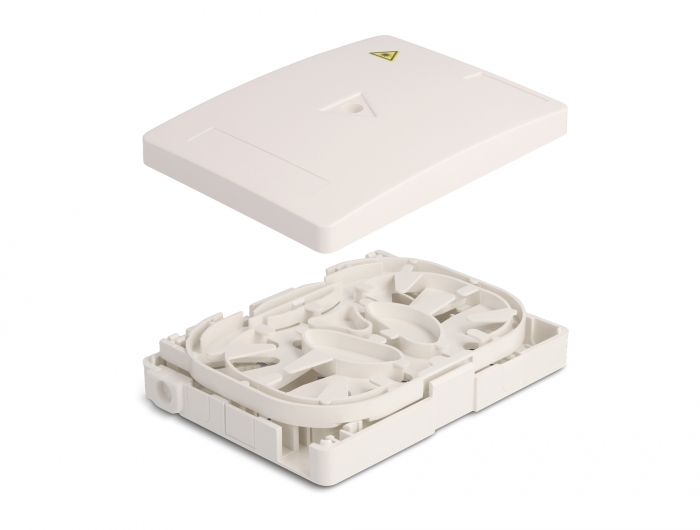 LWL Anschlussdose zur Wandmontage für 2 x SC Simplex oder LC Duplex weiß, Delock® [87138]