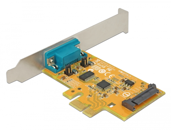 PCI Express Karte an 1x Seriell mit Spannungsversorgung ESD Schutz, Delock® [90293]