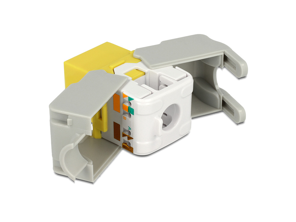 Keystone Modul, Cat.6, RJ45 Buchse an LSA UTP, gelb, Delock® [86345]