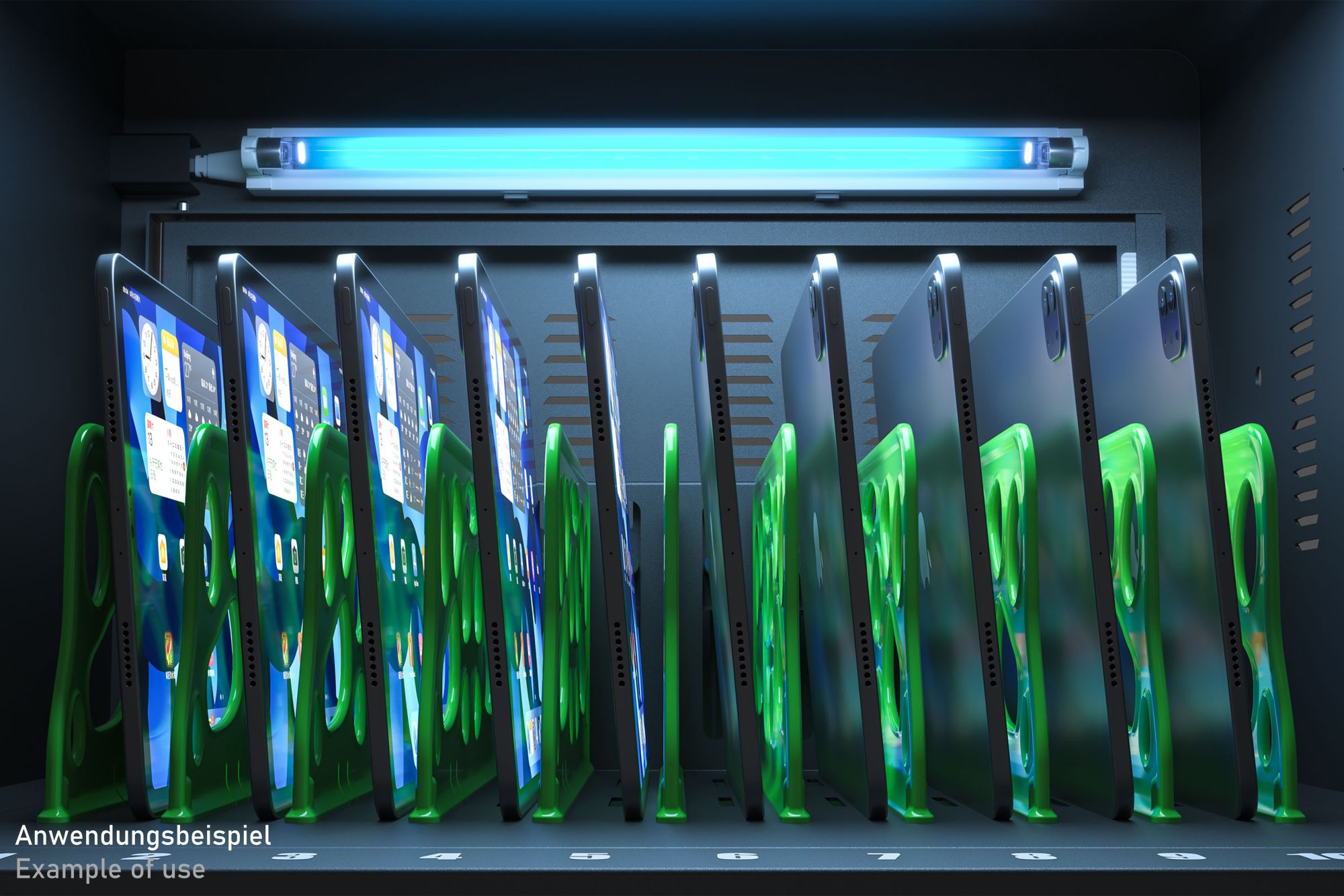 Good Connections® ANTARES T20S Tablet-Ladewagen, UV-C Desinfektion, Sync-Funktion, schwarz