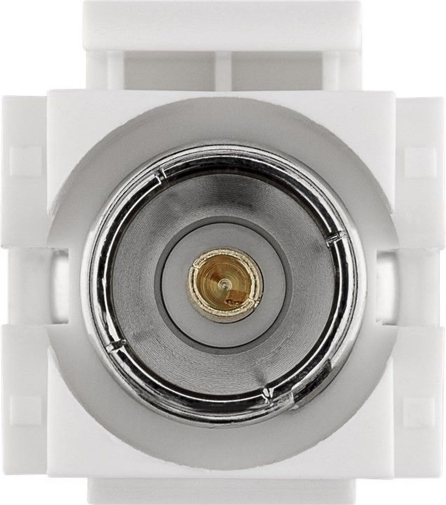 KeyStone Modul, Koax Buchse an F-Buchse, bündige Montage, Gehäuse weiß