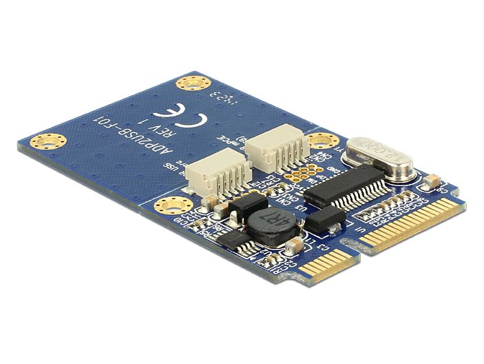 Modul MiniPCIe I/O full size, Typ A Buchse, 2x USB 2.0, Delock® [95242]