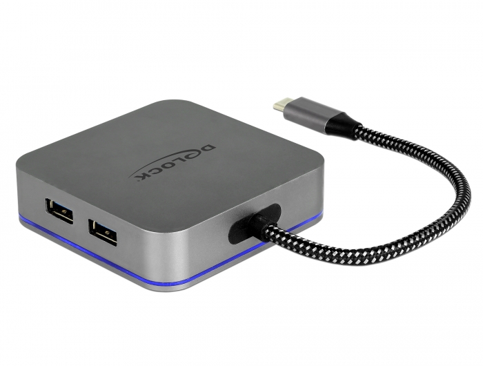 USB Type-C™ Dockingstation für Mobilgeräte 4K - HDMI / Hub / LAN / PD 3.0 mit LED Beleuchtung, Delock® [87742]