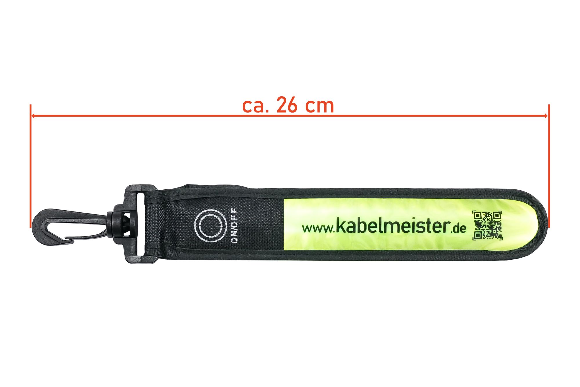 kabelmeister® LED Leuchtband mit Befestigungshaken, grün/gelb - 5er-Set
