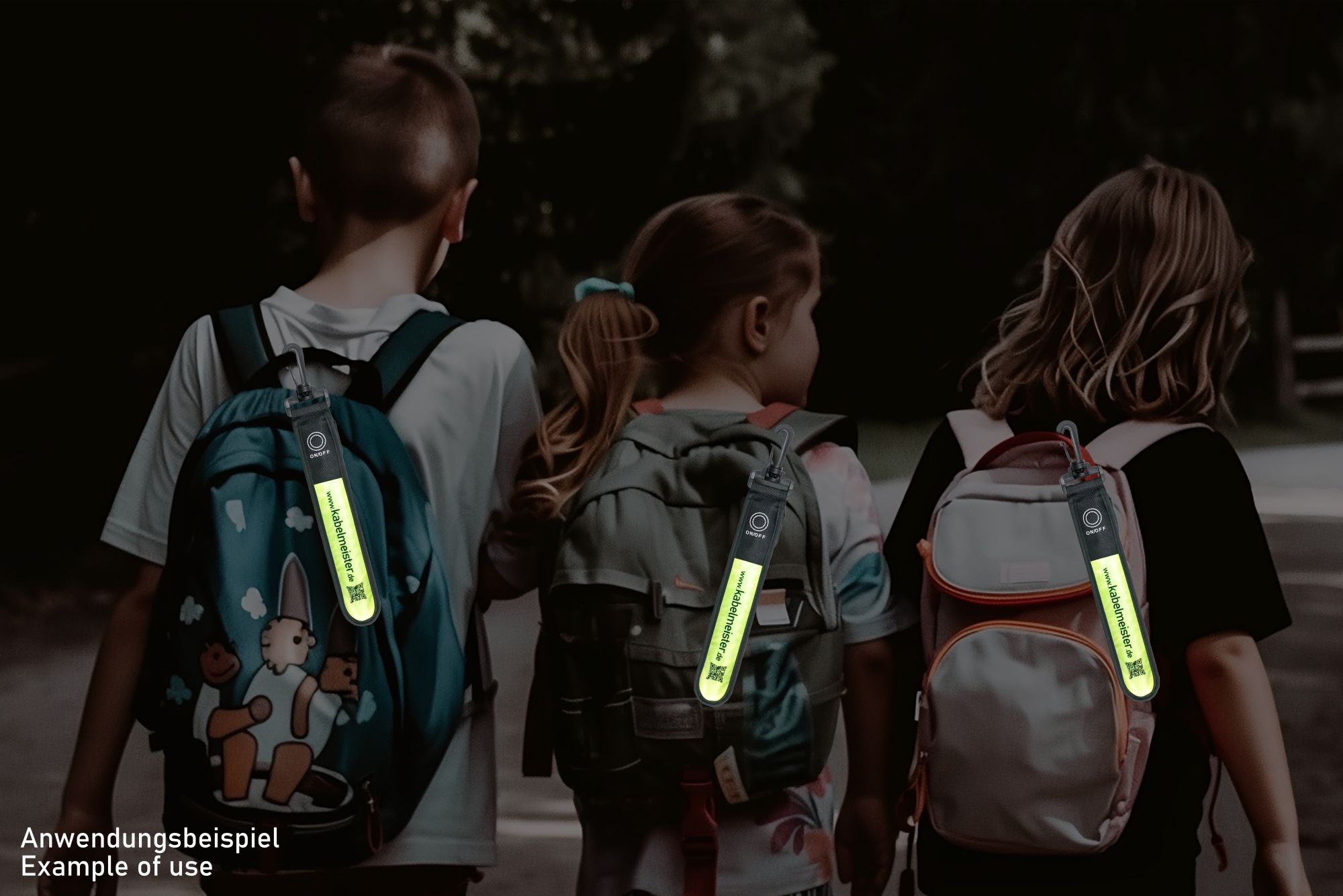 kabelmeister® LED Leuchtband mit Befestigungshaken, grün/gelb