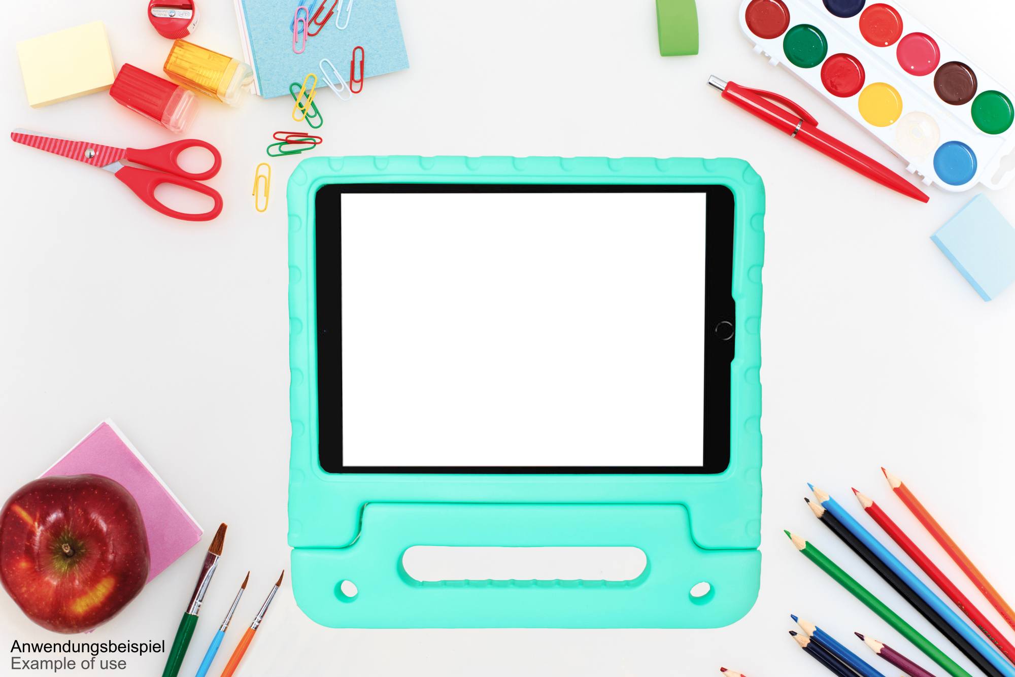 iPad 10,2" (9. Gen.) Tablet-Schutzhülle mit Kickstand, aqua, Good Connections®