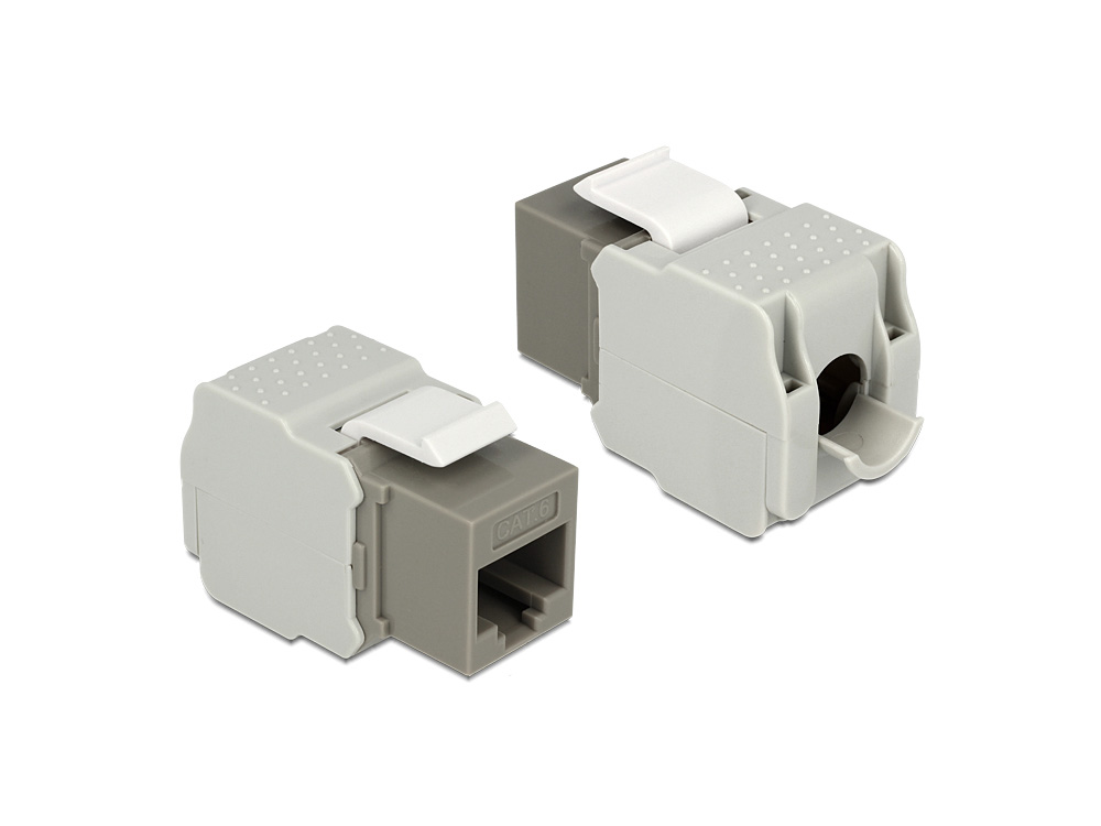 Keystone Modul, Cat.6, RJ45 Buchse an LSA UTP, grau, Delock® [86342]