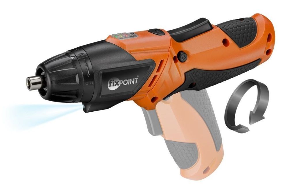 Profi Akkuschrauber 3,6 V mit LED-Leuchte, drehbarer Handgriff (Pistolen- bzw. Stabschauber)