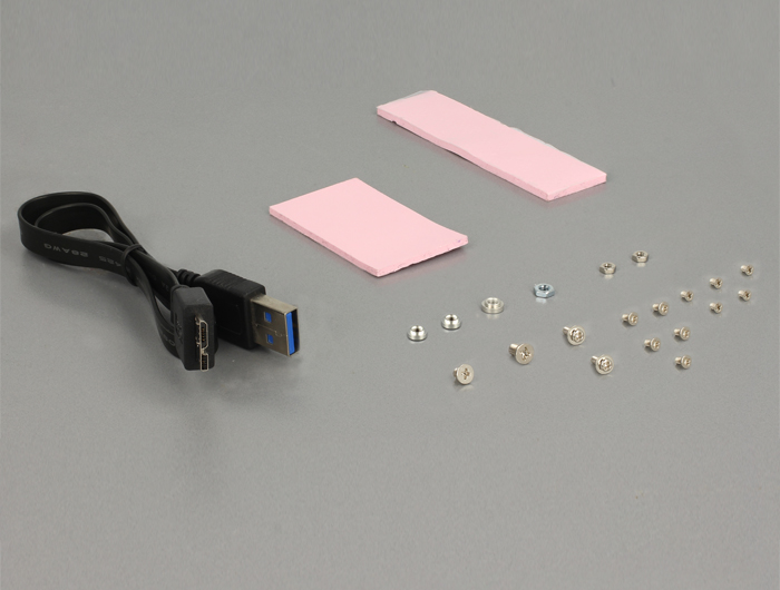 2,5" Konverter USB 3.1 Micro-B Buchse an M.2 / mSATA mit Gehäuse, Delock® [62731]