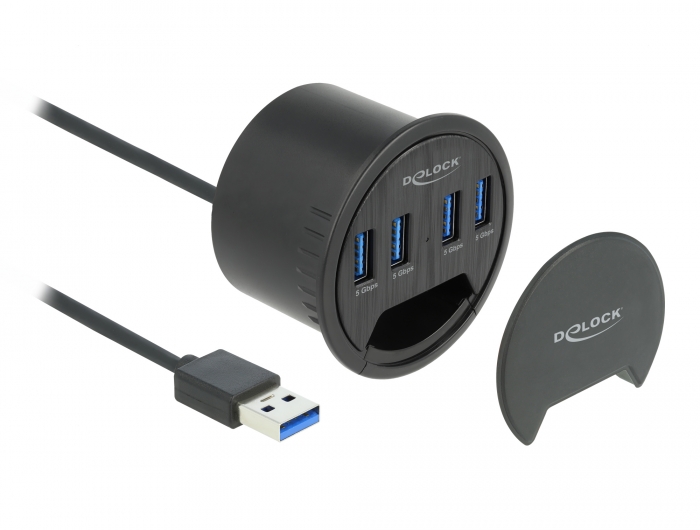 4 Port Tisch-Hub mit 4 x SuperSpeed USB Typ-A Port, Delock® [64153]