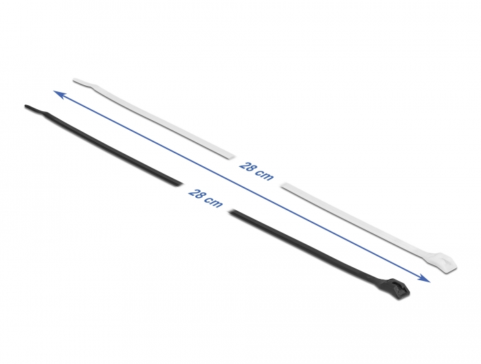 Kabelbinder mit flachem Kopf L 280 x B 3,6 mm 100 Stück, Delock® [19483]