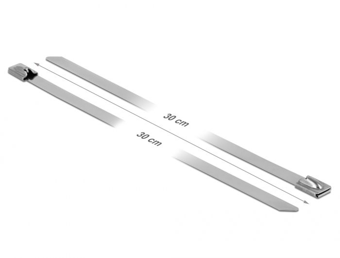 Edelstahlkabelbinder L 300 x B 7,9 mm 10 Stück, Delock® [18772]
