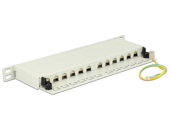 10" Patchpanel 12 Port Cat.6A 0.5 HE grau, Delock® [43311]
