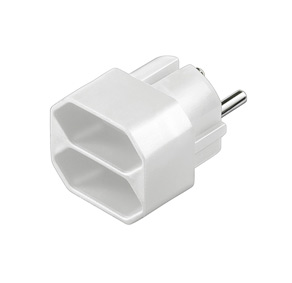 Schutzkontakt-/Euro-Adapter für 2 Euro Stecker, weiß, Good Connections®