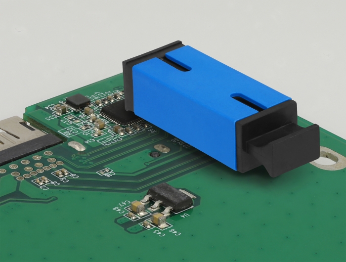LWL Kupplung für PCB SC Simplex Buchse zu SC Simplex Buchse Singlemode blau, Delock® [86943]