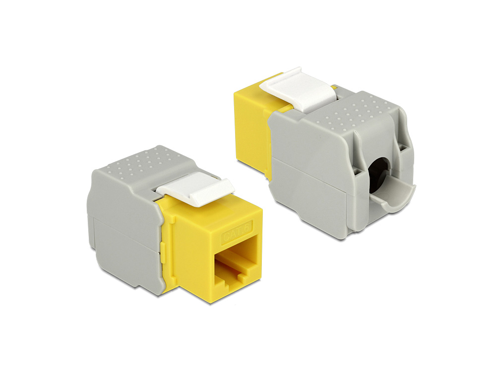 Keystone Modul, Cat.6, RJ45 Buchse an LSA UTP, gelb, Delock® [86345]