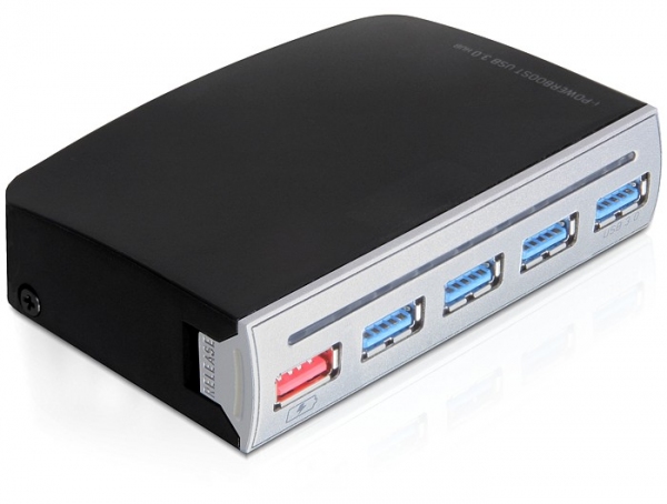 Hub USB 3.0, aktiv, intern/extern, 4 Port, 1 Port USB, Delock® [61898]