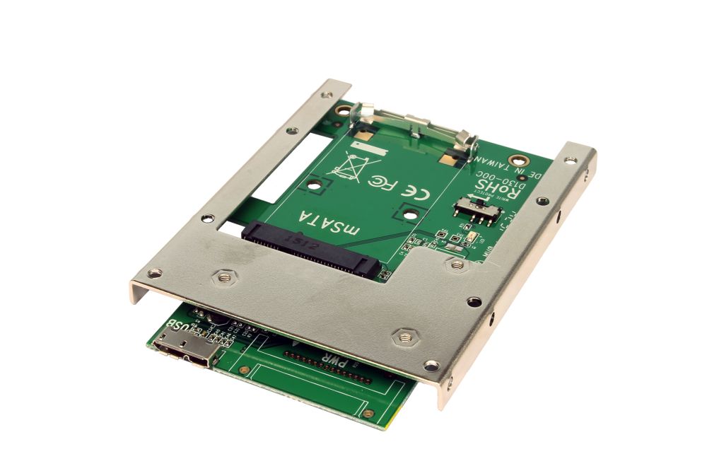 USB 3.1 (Gen.1) zu mSATA Adapter inkl. PCIe und 2.5" Bügel, Exsys® [EX-3681]