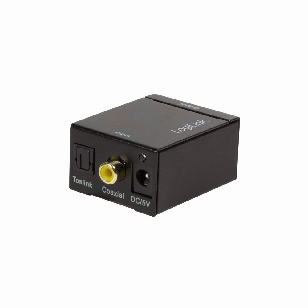 Koaxial und Toslink zu analog L/R und 3,5 mm Klinkenstecker Audio-Konverter, LogiLink® [CA0101]
