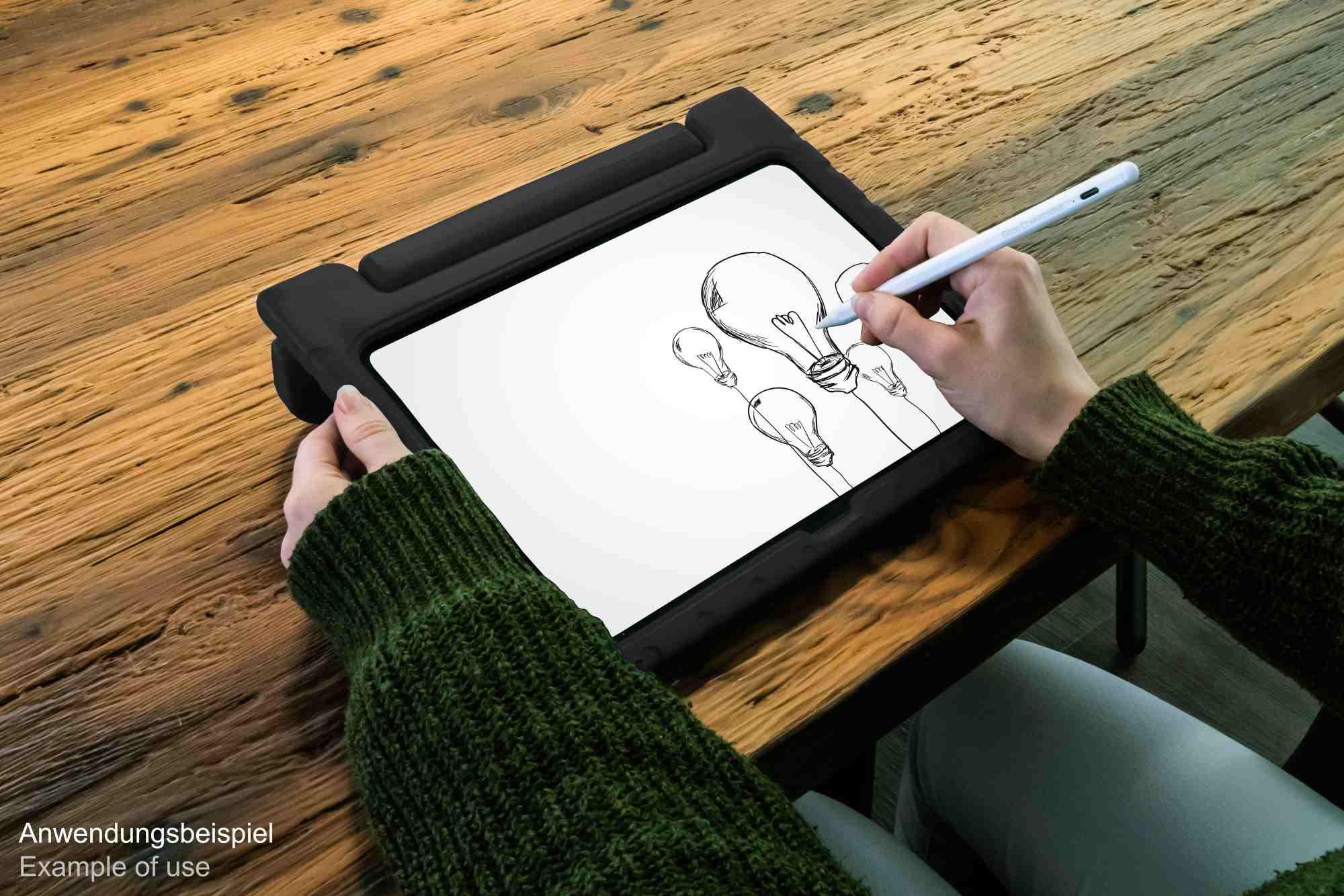 iPad 10,9" (10. Gen.) Tablet-Schutzhülle mit Kickstand, schwarz, Good Connections®