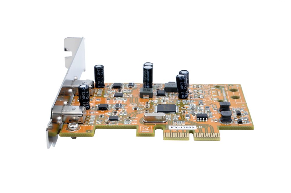 2-Port USB 3.1 Gen.2 PCIe (Gen.3) (x2) Karte mit 2 C-Anschlüsse, inkl. Bügel (Asmedia ASM 3142), Exsys® [EX-12003]