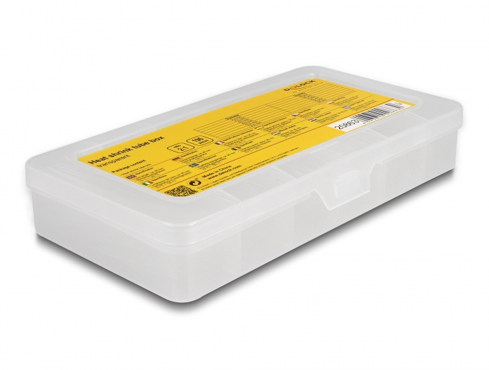 Schrumpfschlauch Sortimentsbox, Schrumpfungsrate 2:1, transparent 196-teilig, Delock® [20863]